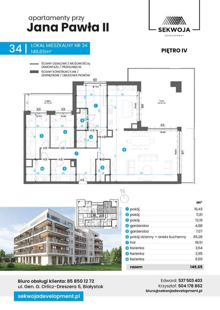 Apartament nr 34 - Apartamenty przy Jana Pawła II - Pełny obrazek: 2/7