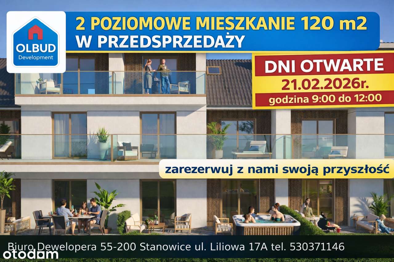 2 POZIOMY MIESZKANIE 120 m² /TARAS / PARKING / PRZEDSPRZEDAŻ!-0
