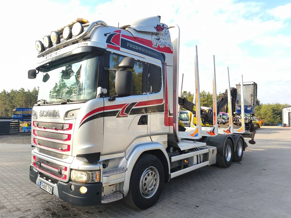Scania R 6x4 jonsered 1080 do lasu 2014 rok drzewa drewna kłonice 2014