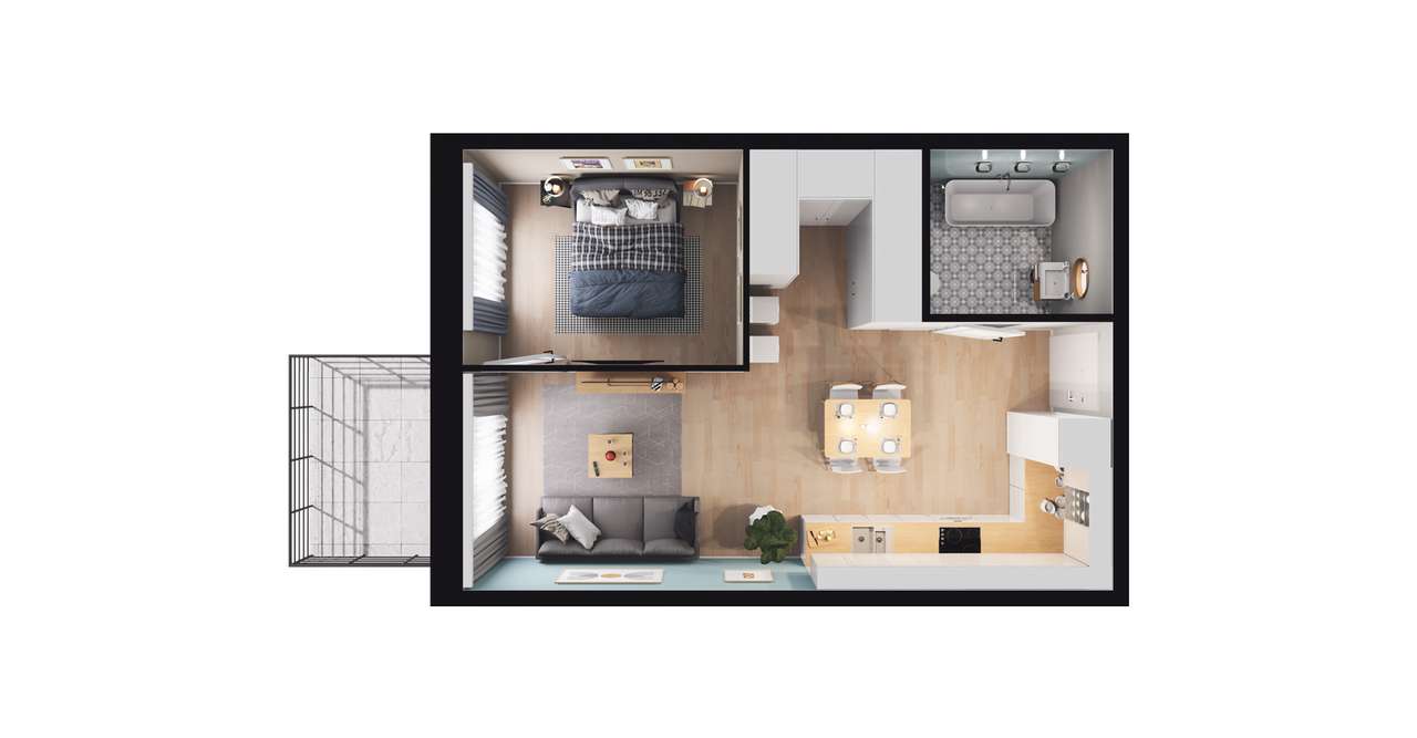 Taras, park i jezioro na wyciągnięcie - Pełny obrazek: 3/9