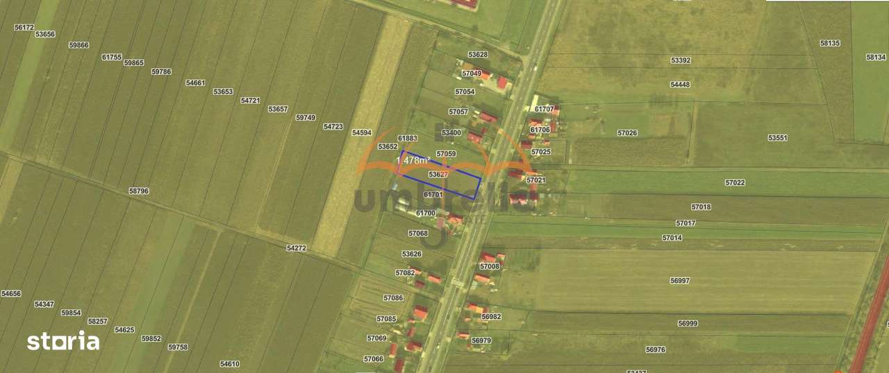 Teren intravilan de vanzare 1.478m² in Fundatura-Iclod-1
