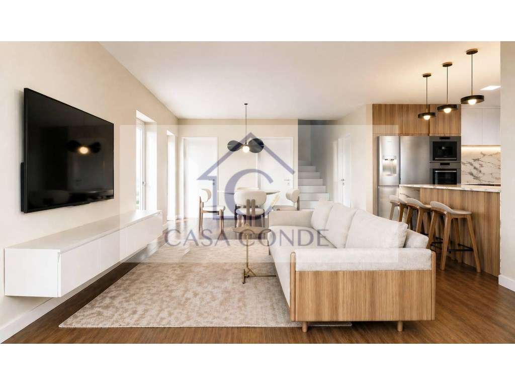 MORADIA GEMINADA T4 DUPLEX COM PISCINA | EXCELENTES ÁREAS E ACABAME...-13