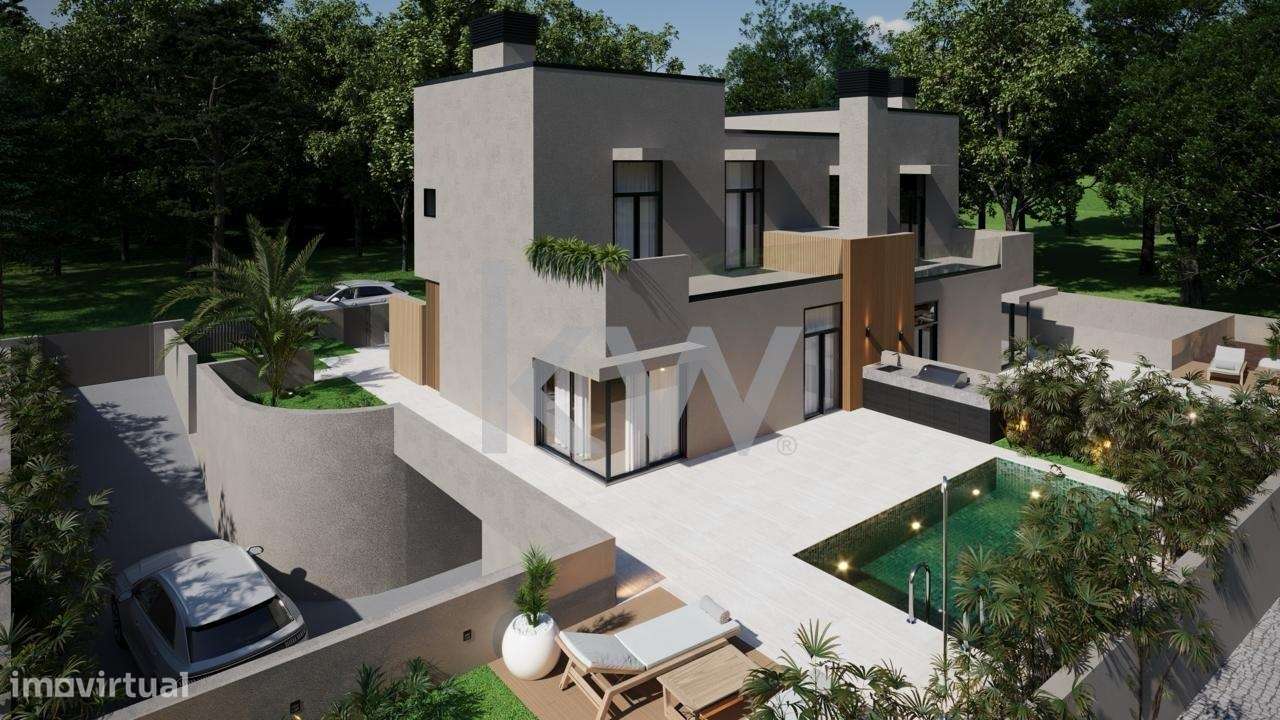 Moradia Geminada em construção com piscina em Albarraque Sintra - Grande imagem: 4/9