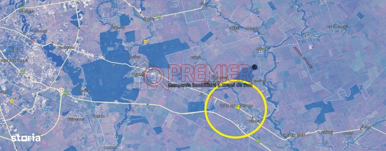 Terenuri Fundulea – 780 mp și 1.045 mp, zonă rezidențială, - Imagine principală: 2/3