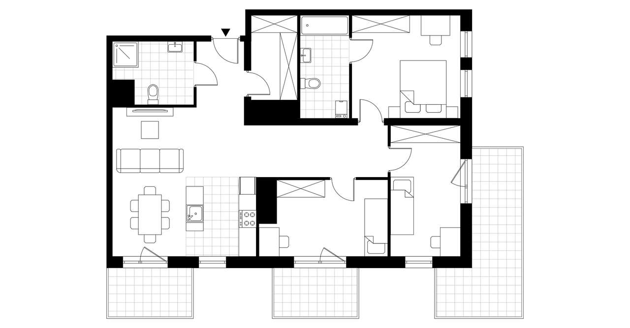 4-pokojowe mieszkanie 89m2 + 3 balkony - Pełny obrazek: 3/8