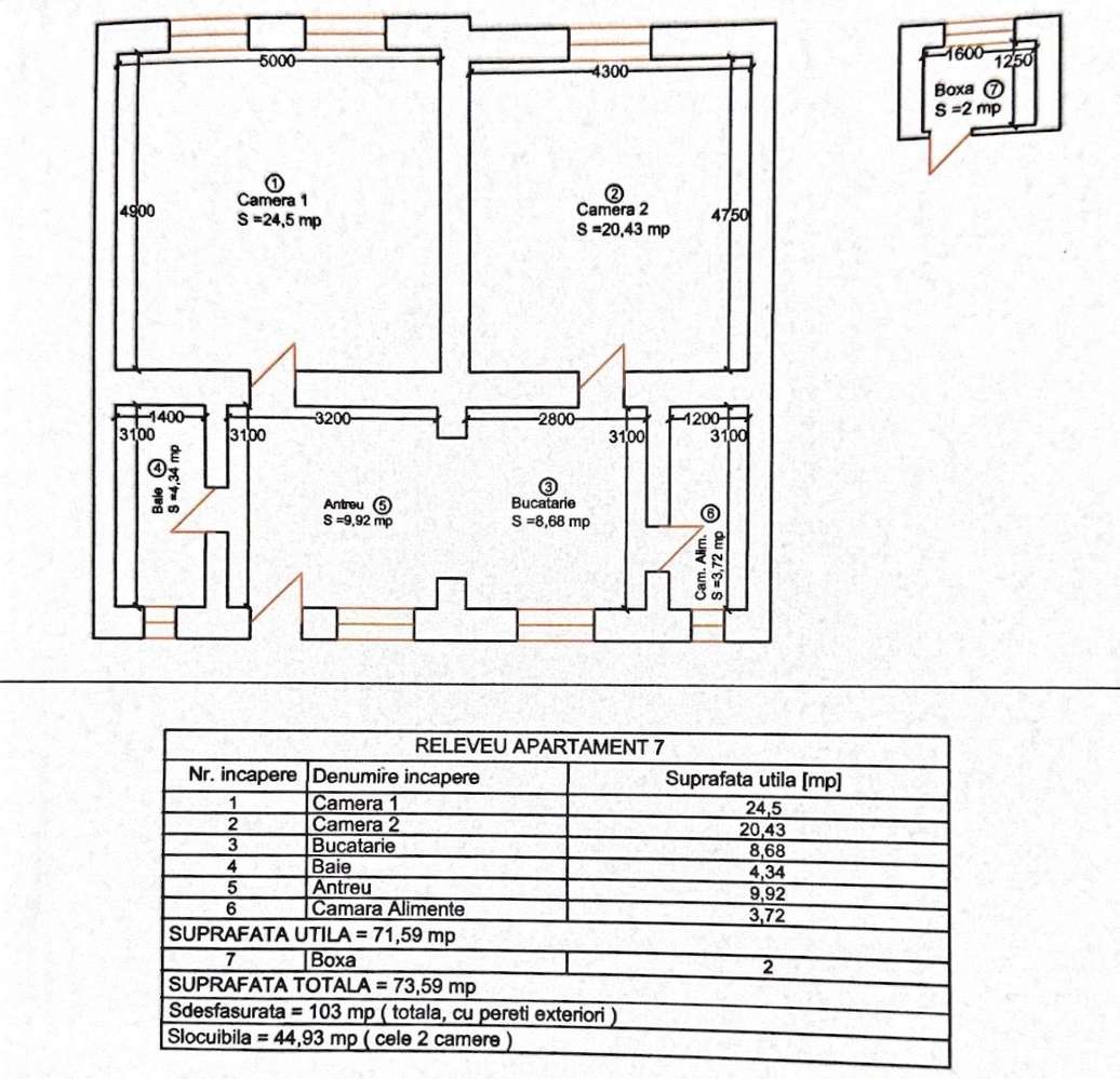 Ap cu 2 camere, 72mp, complet renovat, demisol inalt, zona Bălcescu!-1