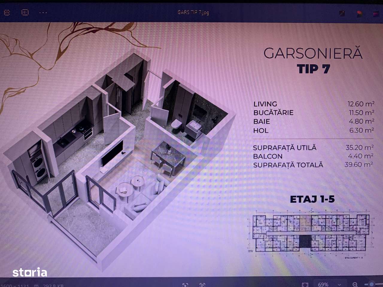 Garsoniera decomandata, bloc nou, Metrou Berceni - Imagine principală: 4/4