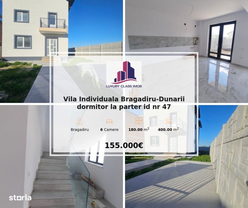 Vila Individuala Bragadiru-Dunarii dormitor la parter id nr 47