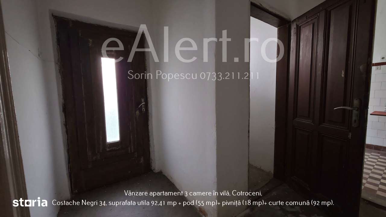 Apartament cu 3 camere în vilă, Cotroceni – Costache Negri 34-12
