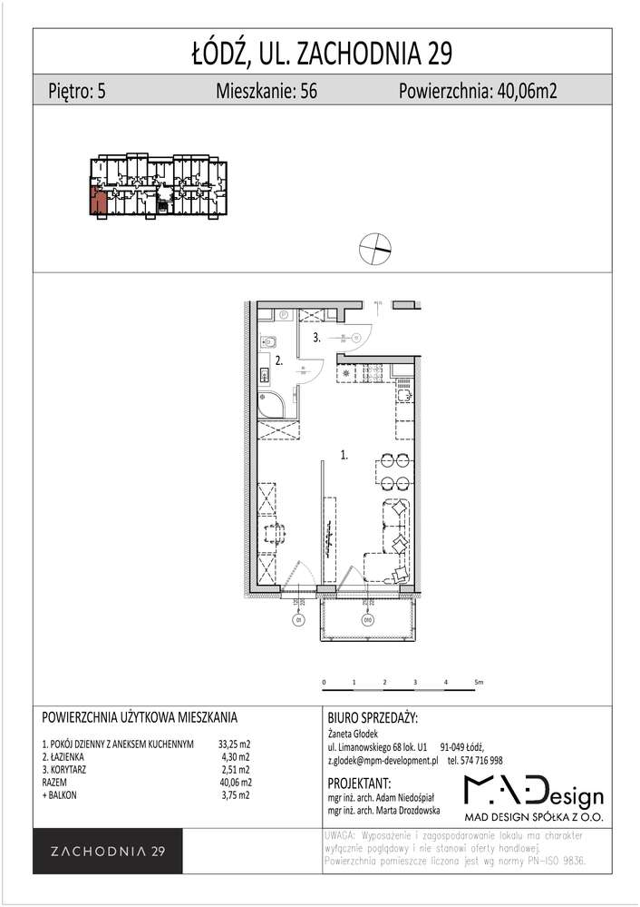 Zachodnia 29 | mieszkanie 1-pok. | 56 - Pełny obrazek: 2/7