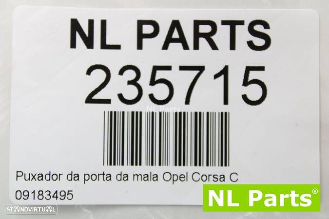 Puxador da porta da mala Opel Corsa C 09183495 - 9