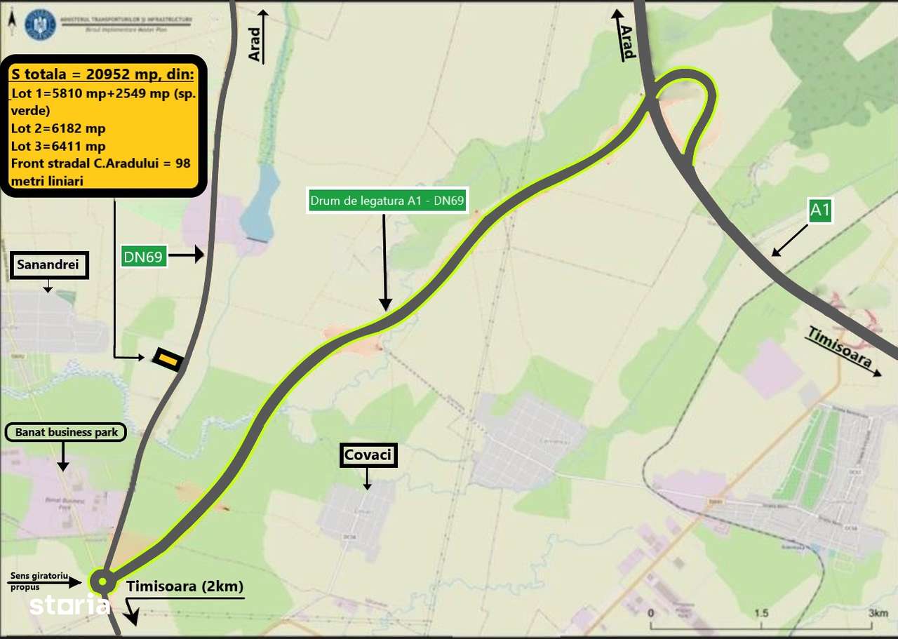 Exterior Nord - Parcela Albastra - Industrial - PUZ - utilit. complete - Imagine principală: 4/4