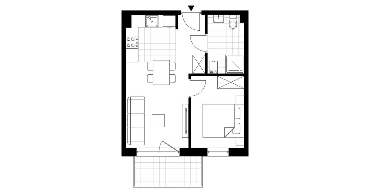2-pokojowe mieszkanie 33m2 Bez Prowizji - Pełny obrazek: 4/9