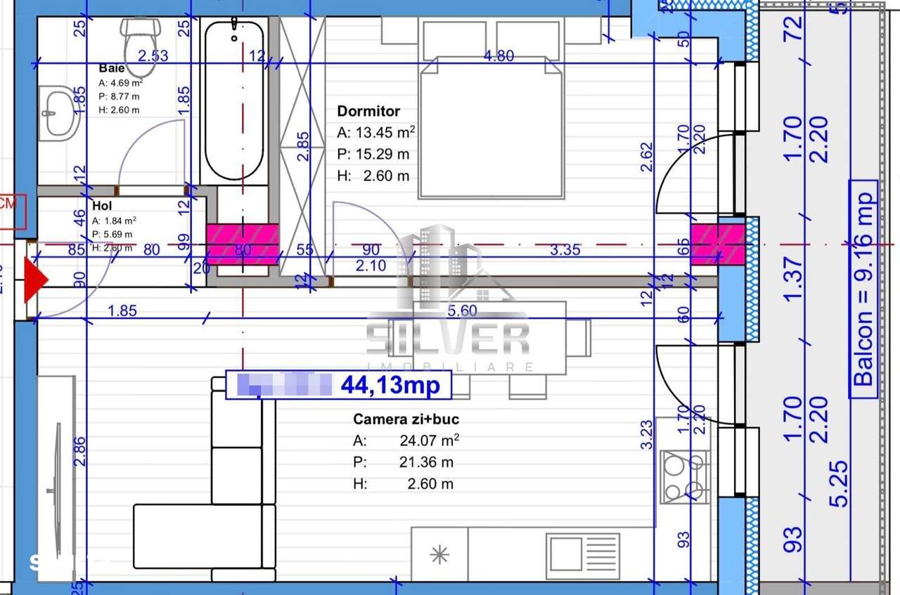 Apartament cu 2 camere/44 mp/imobil NZEB. - Imagine principală: 2/9