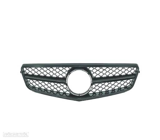 GRELHA FRONTAL PARA MERCEDES CLASE C W204 11-14 PRETO BRILHANTE - 3