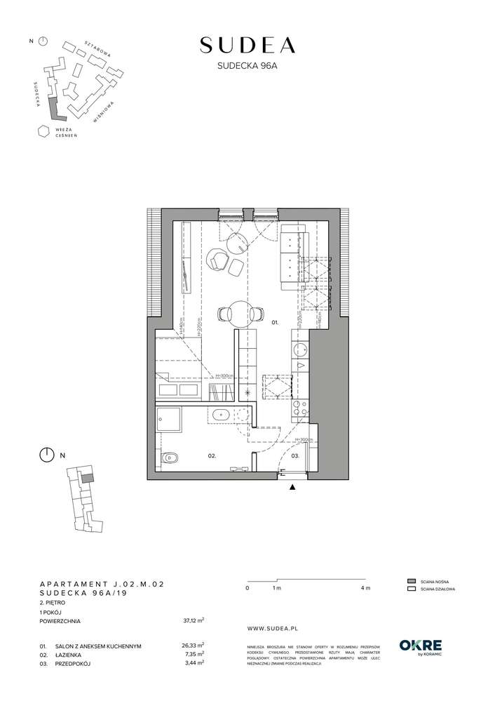 1-pokojowe mieszkanie 37 m² Bezpośrednio - View 2