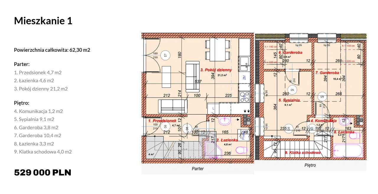Bliźniak | Pobiedziska | 3 pokoje | taras | ogródek-19