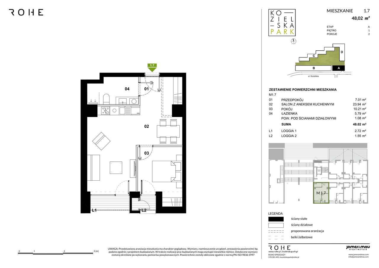 Kozielska Park | mieszkanie 2-pok. | 1_7 - Pełny obrazek: 2/7