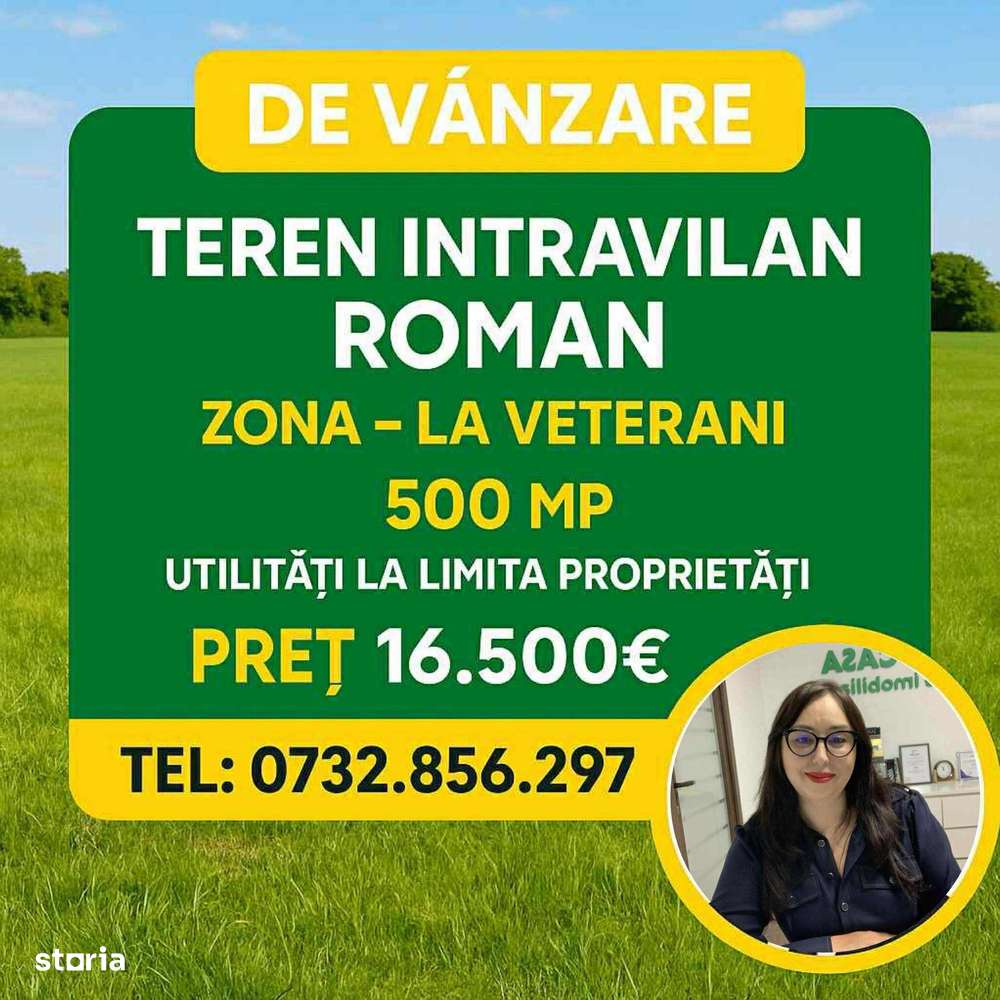 Teren intravilan Roman - Imagine principală: 1/1