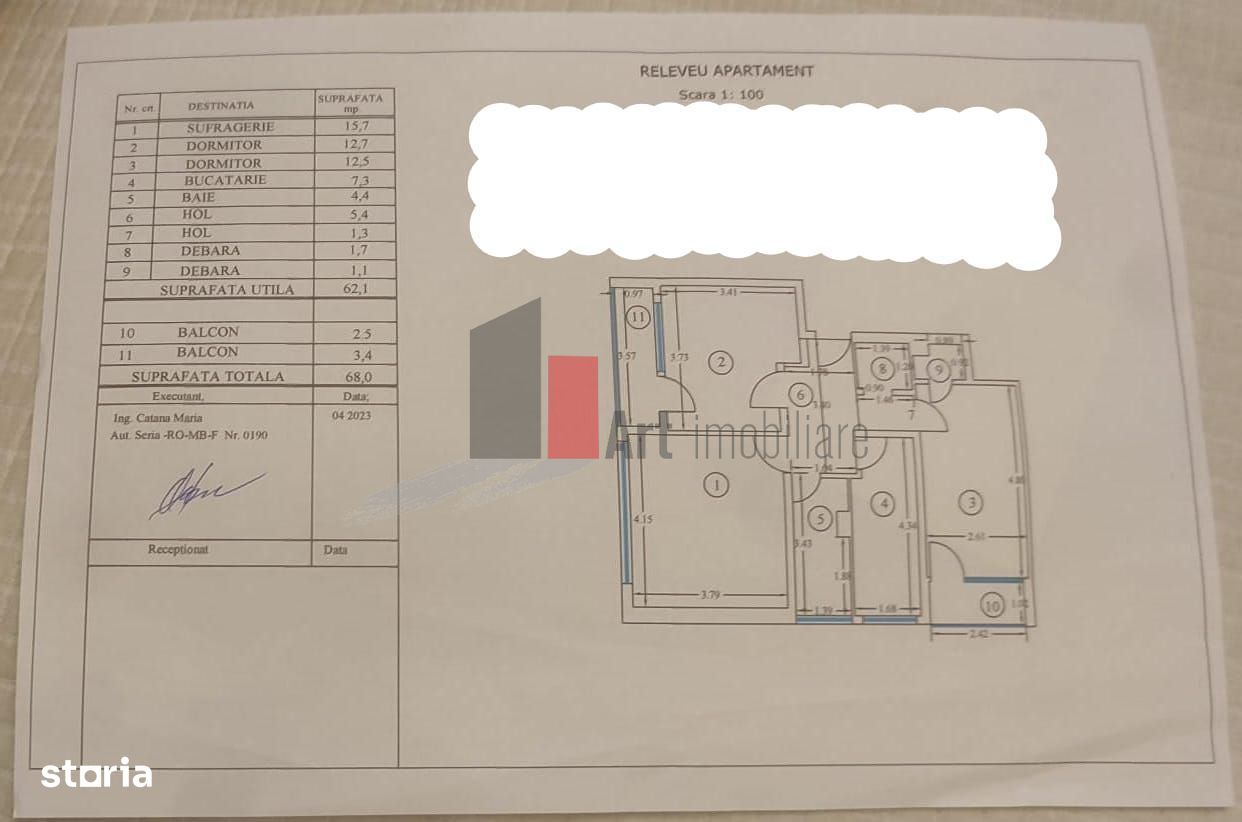 Vânzare apartament 3 camere Bd. Dimitrie Cantemir-Mărășești