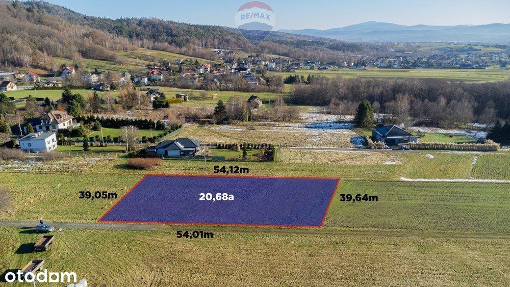 Na sprzedaż działka Wilkowice 2075m2