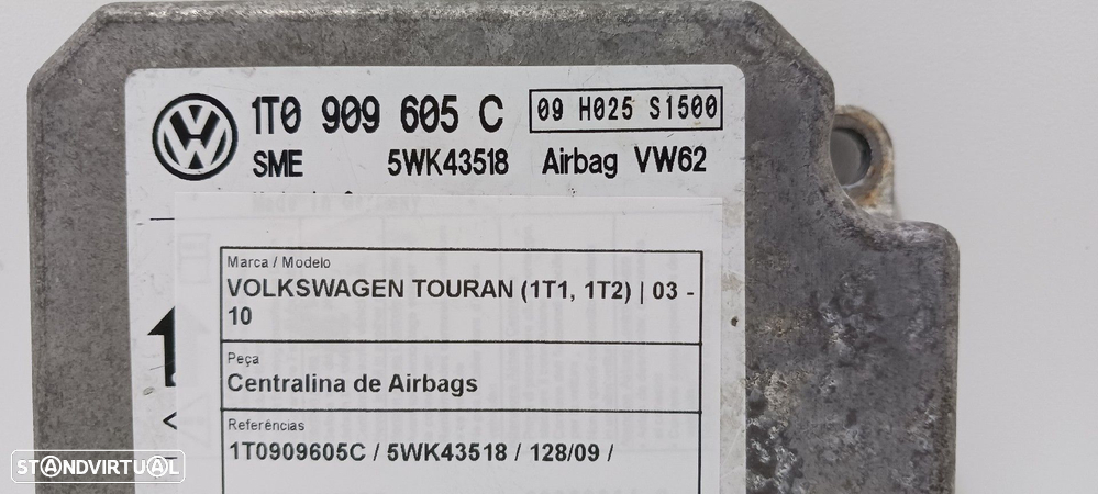 Centralina De Airbags Volkswagen Touran (1T1, 1T2) - 3
