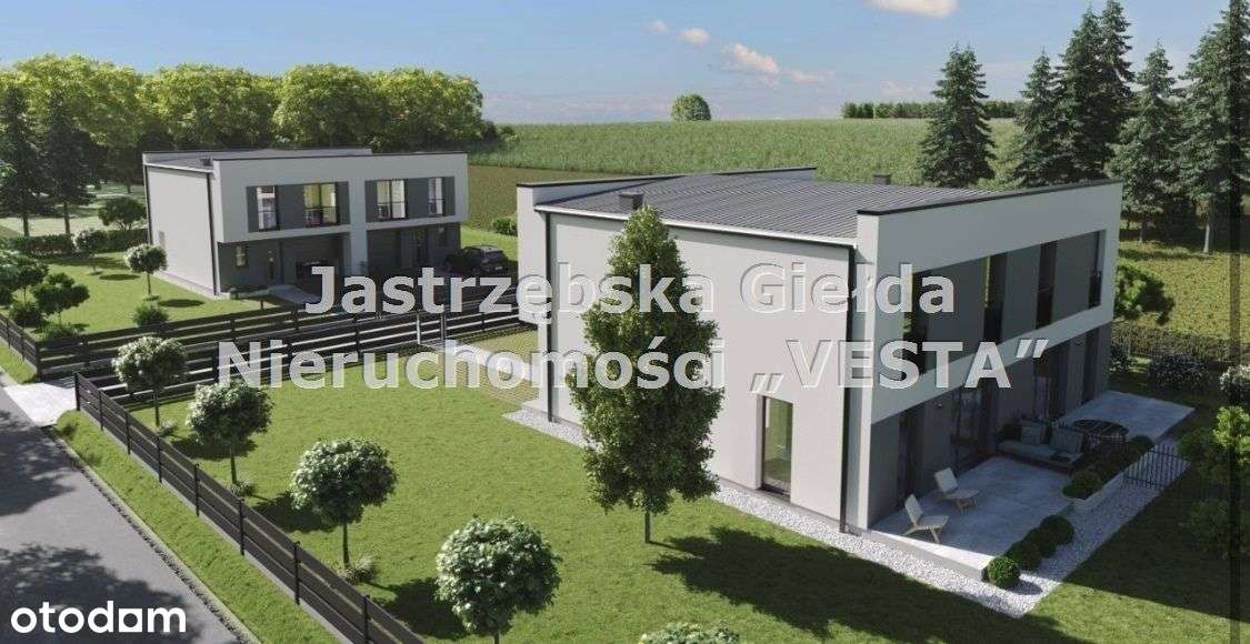 Nowoczesny dom w stanie deweloperskim