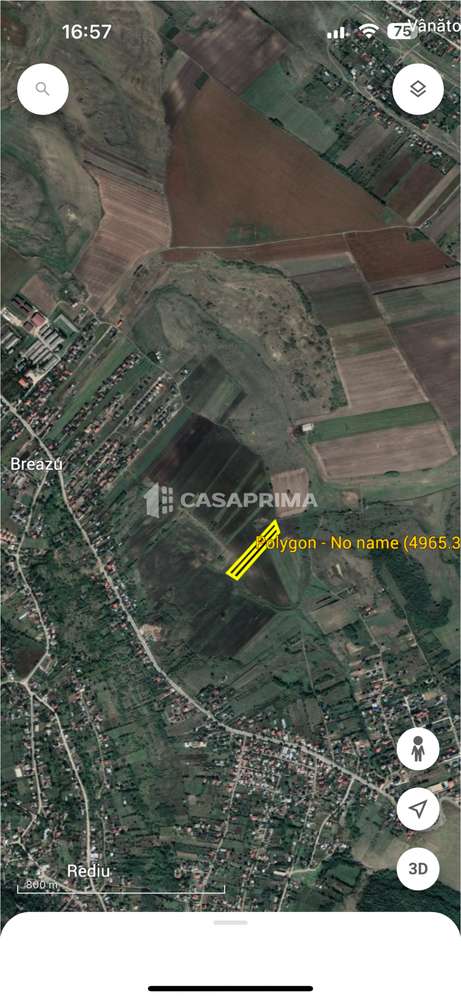 Teren de vanzare, Breazu, 9930 mp, ideal investitie 4,9 euro/mp - Imagine principală: 4/6