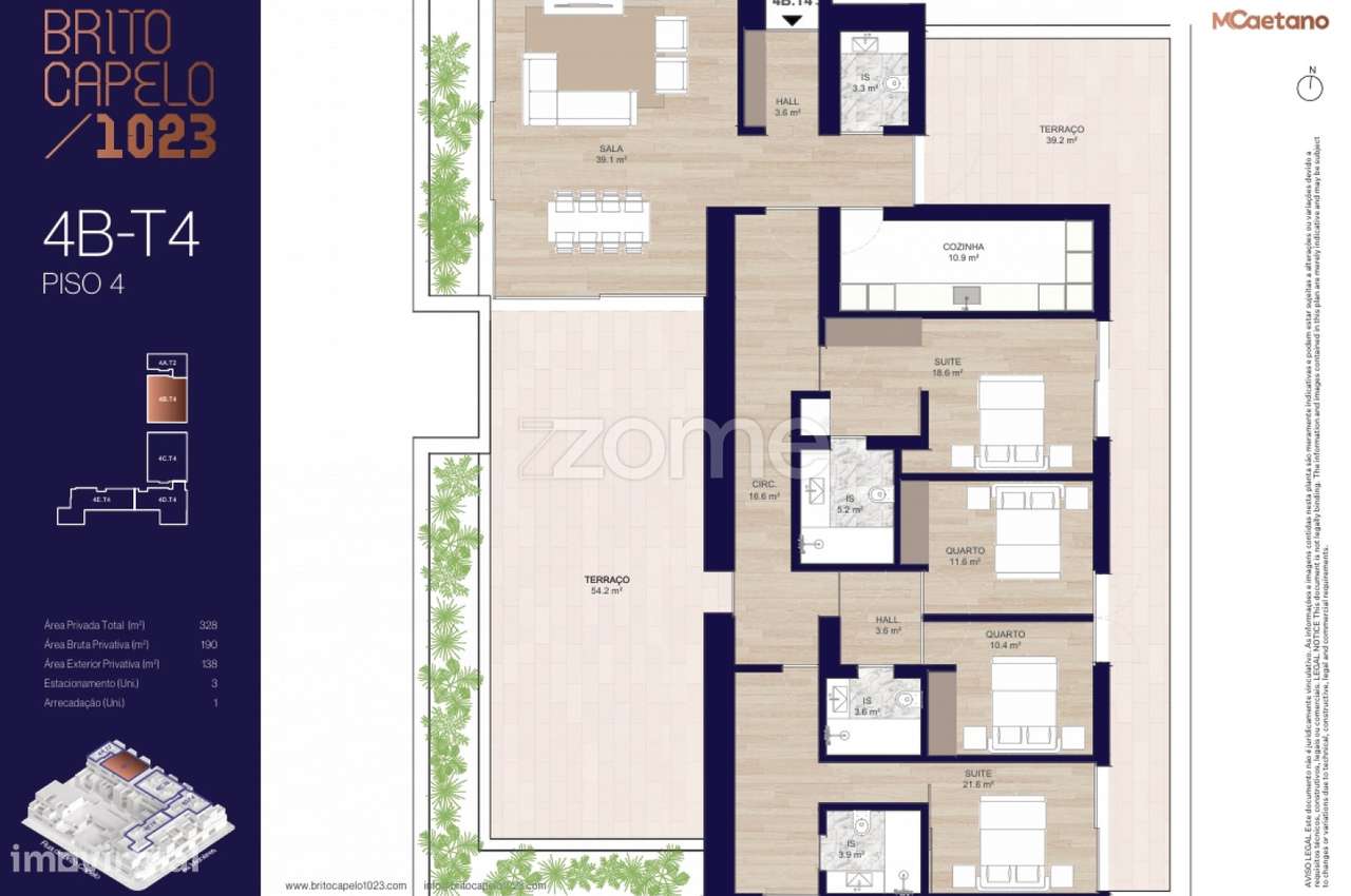 Apartamento T4 - Brito Capelo 1023 - Grande imagem: 2/17