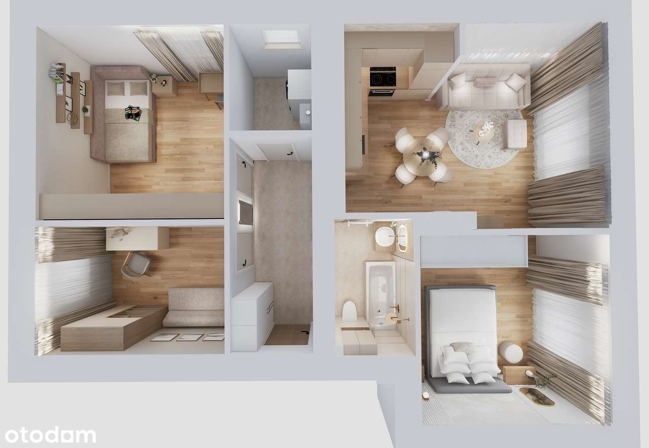 4 POK + garderoba, 2 duże balkony, PARKING, perełka dla rodziny - Pełny obrazek: 5/8