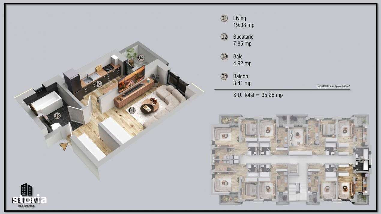 Garsoniera in zona Militari Residencei finalizare aprilie 2026 - Imagine principală: 2/7