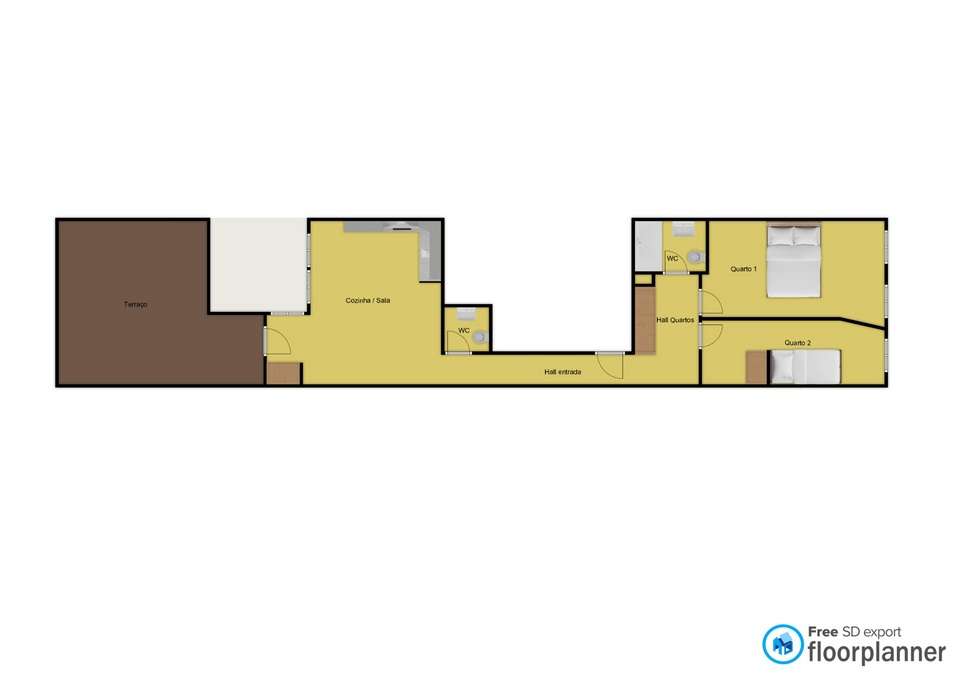 Excelente T2 com Terraço-16