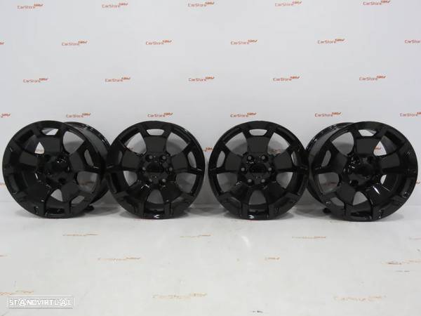 Jantes Look Toyota Hilux 17 x 7.5 et 25 6x139.7 Pretas  Brilhante - 1