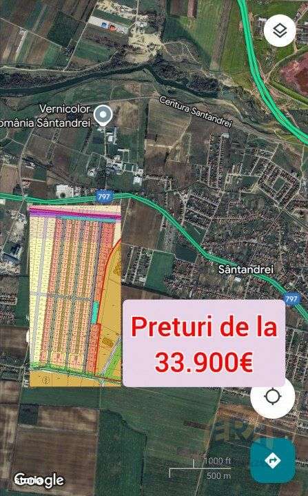 ULTIMELE LOTURI - Teren Santandrei 500 - 1881mp - Imagine principală: 3/3