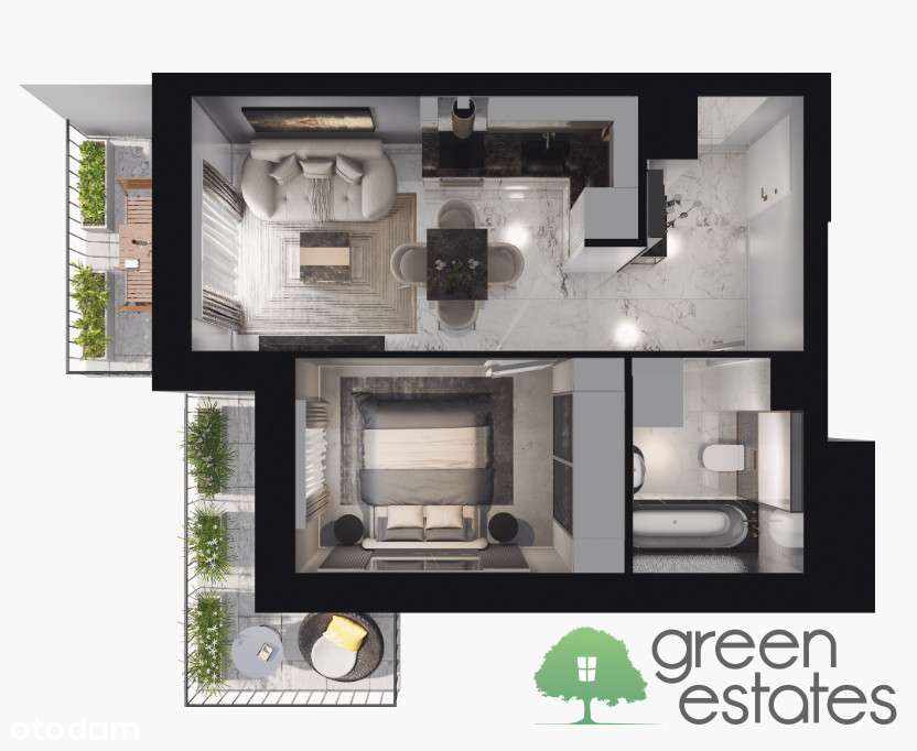 ✔️Gotowe-Nowe-Promocja-0% prowizji-2 Balkony-zach-1