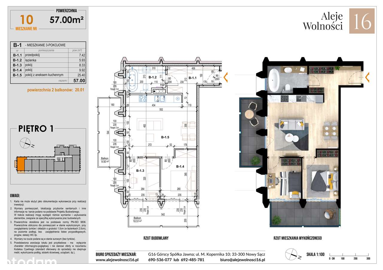 ALEJE WOLNOŚCI 16 - NOWE MIESZKANIE W STANIE DEWELOPERSKIM - Pełny obrazek: 2/11
