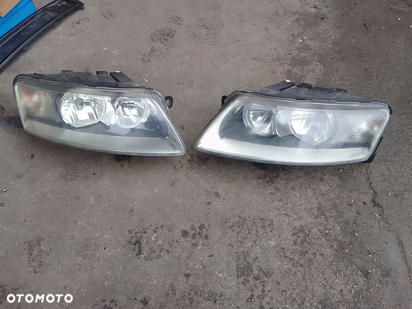 AUDI A6 C6 LAMPY PRZEDNIE LAMPA PRZÓD ZWYKŁE CENA ZA 2 SZTUKI - 1