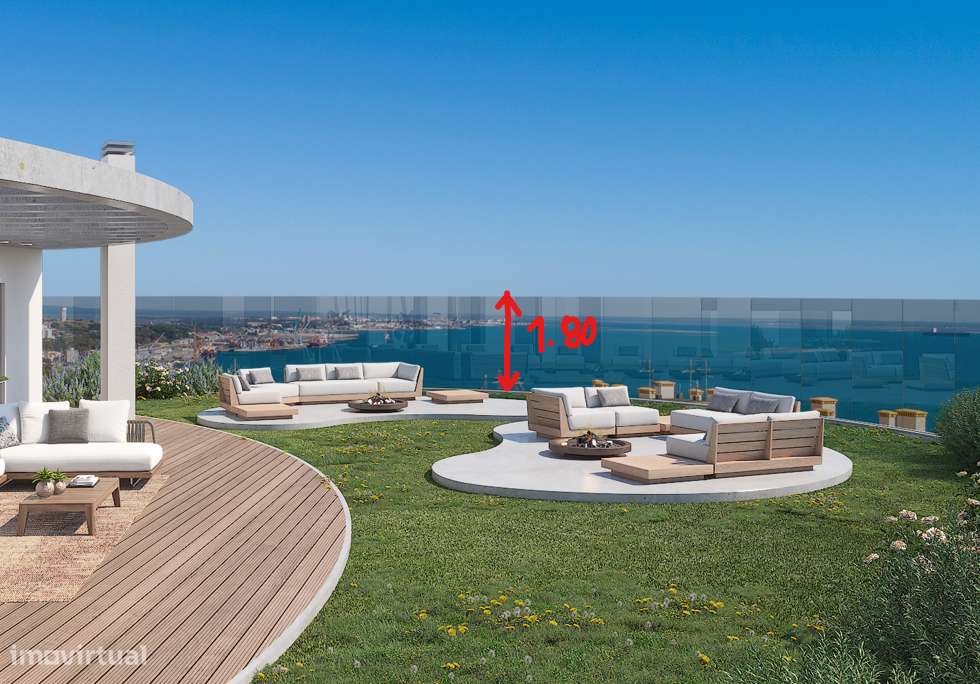T1 em condomínio com VISTA piscina, jardim e ginásio-3