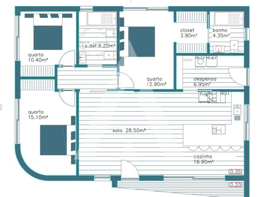 Moradia T3 Térrea isolada, localizada em Ílhavo - Grande imagem: 5/17