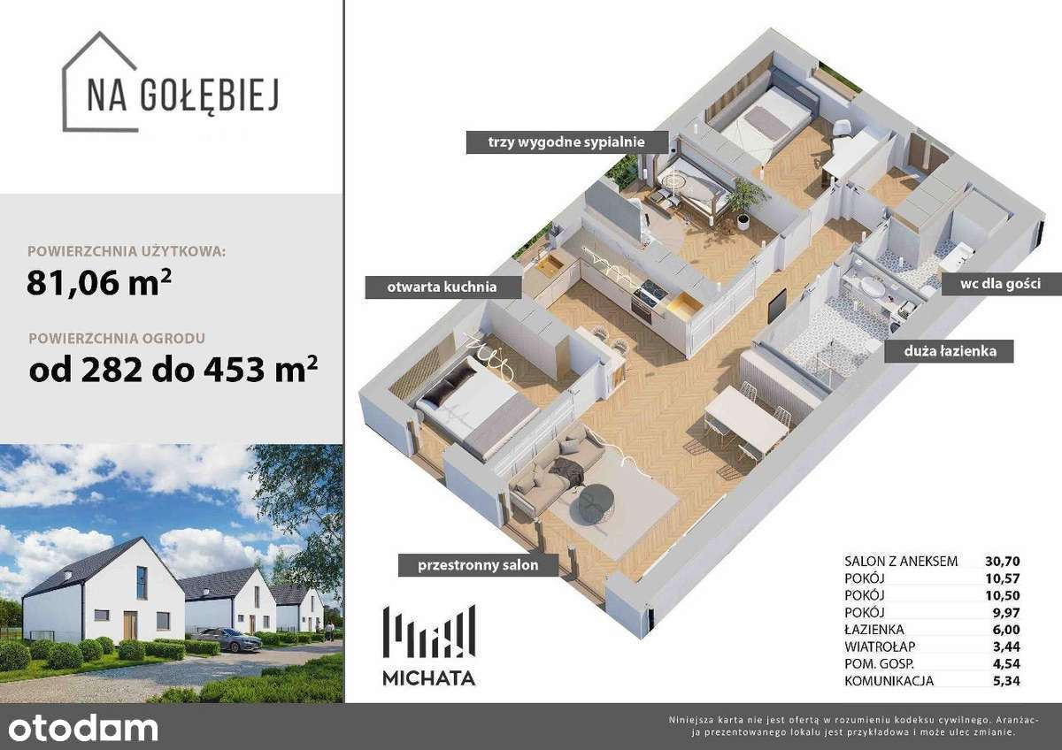 Ostatni wolnostojący dom parterowy/oddanie do końca roku!! - Pełny obrazek: 5/10