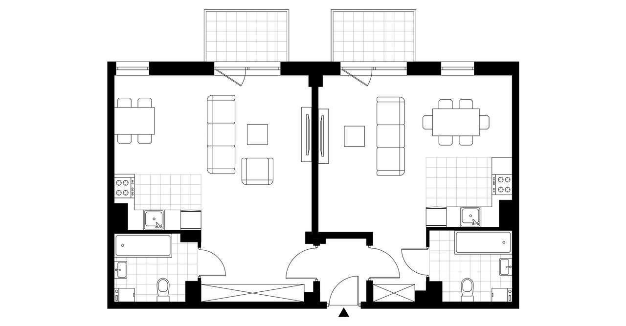 2-pokojowe mieszkanie 73m2 + 2 balkony - Pełny obrazek: 4/9