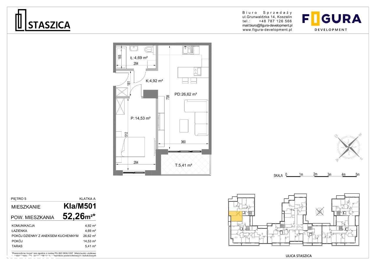 Gotowe,nowe, winda- Staszica, 2pok. z tarasem - Pełny obrazek: 3/15
