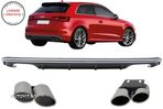 Difuzor Bara Spate Audi A3 8V Hatchback Sportback (2012-2015) S3 Design cu Ornamen- livrare gratuita - 15