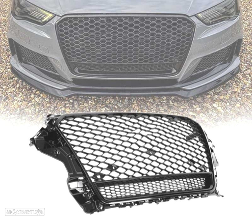 GRELHA RS3 PARA AUDI A3 8V 12-16 RS3 PRETO BRILHANTE - 1