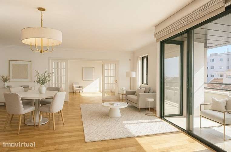 6 assoalhadas na melhor zona de Lisboa em prédio com piscina - Grande imagem: 2/31