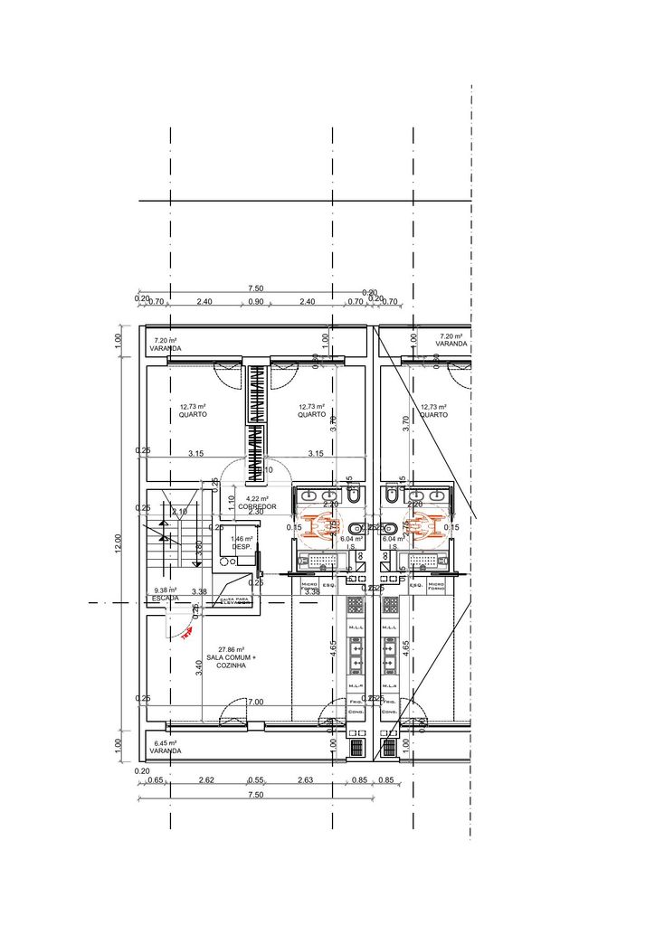 Terreno Urbano destinado a Construção - Prédio 3 pisos  - garagem e l