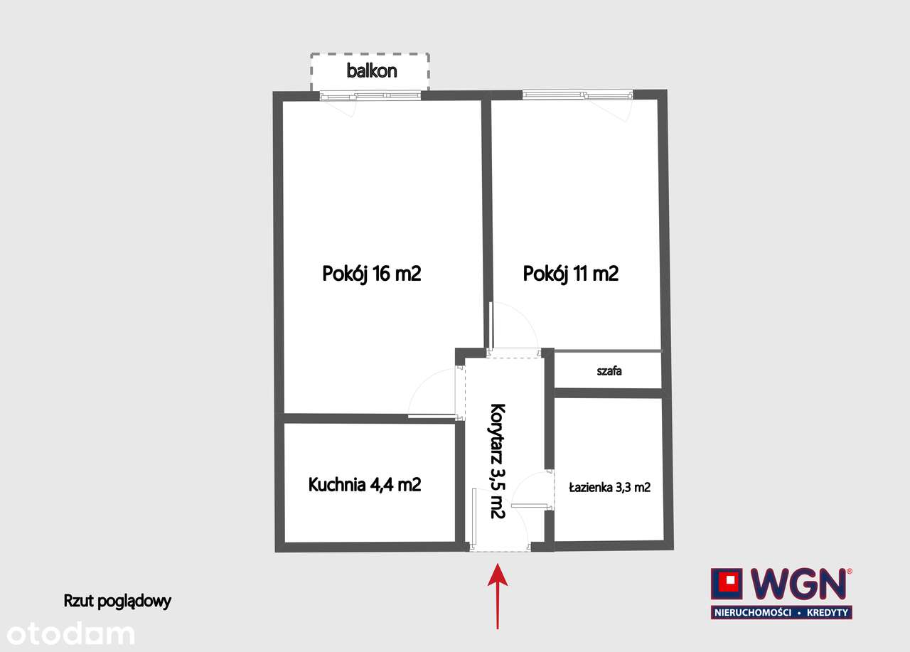 Eleganckie, gotowe do zamieszkania, 2 pokoje, balkon, Grunwald, Poznań-12