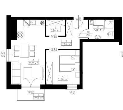 Mieszkanie, apartament, M3, Żory,M66 - Pełny obrazek: 4/12