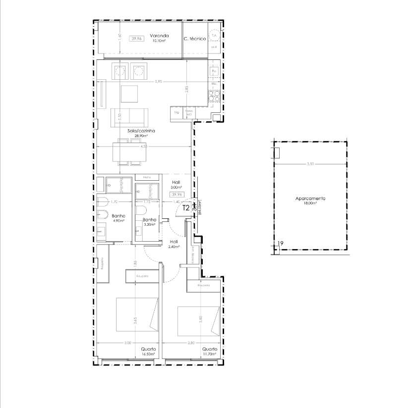 Apartamento T2 na Madalena - Próximo da Praia-14
