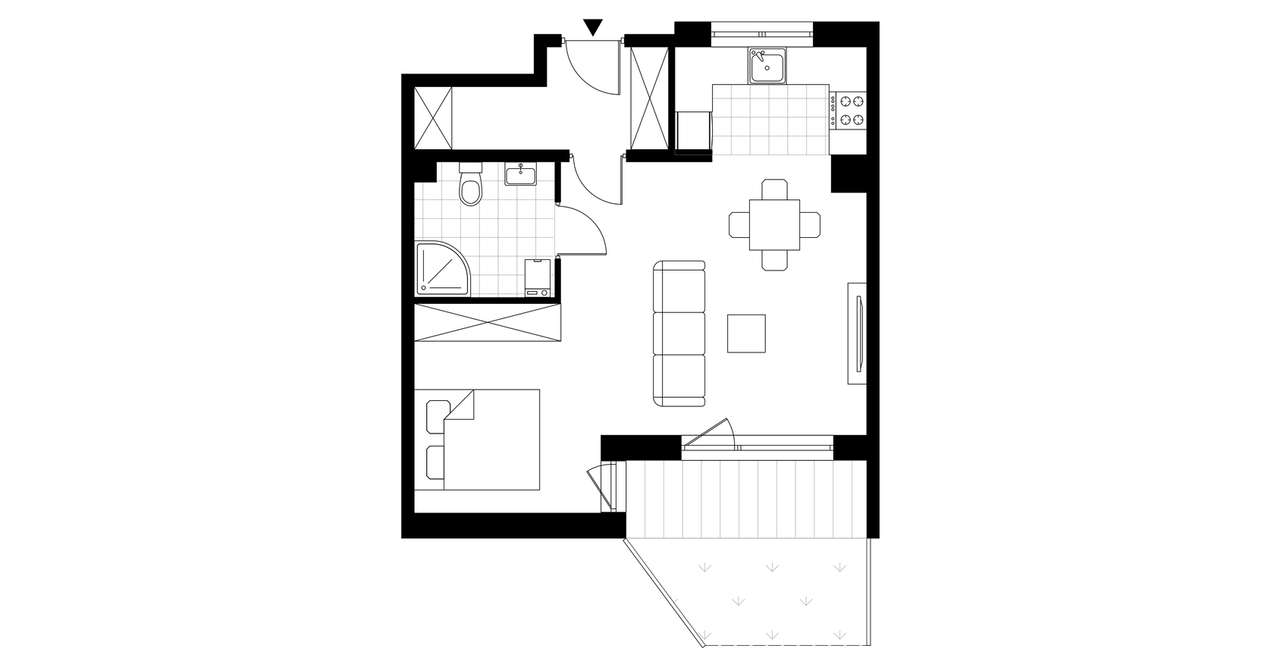 1-pokojowe mieszkanie 48m2 + ogródek Bez Prowizji - Pełny obrazek: 4/9